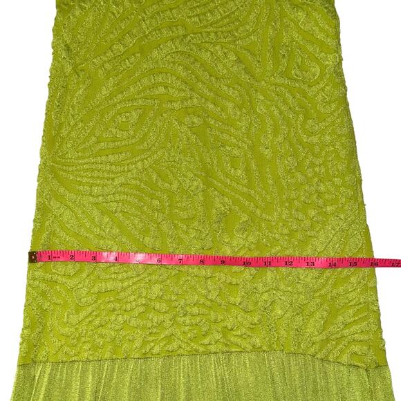 Zara Blogger Favorite Green Textured Combined Knit Sleeveless Maxi Dress Size M - Picture 16 of 16